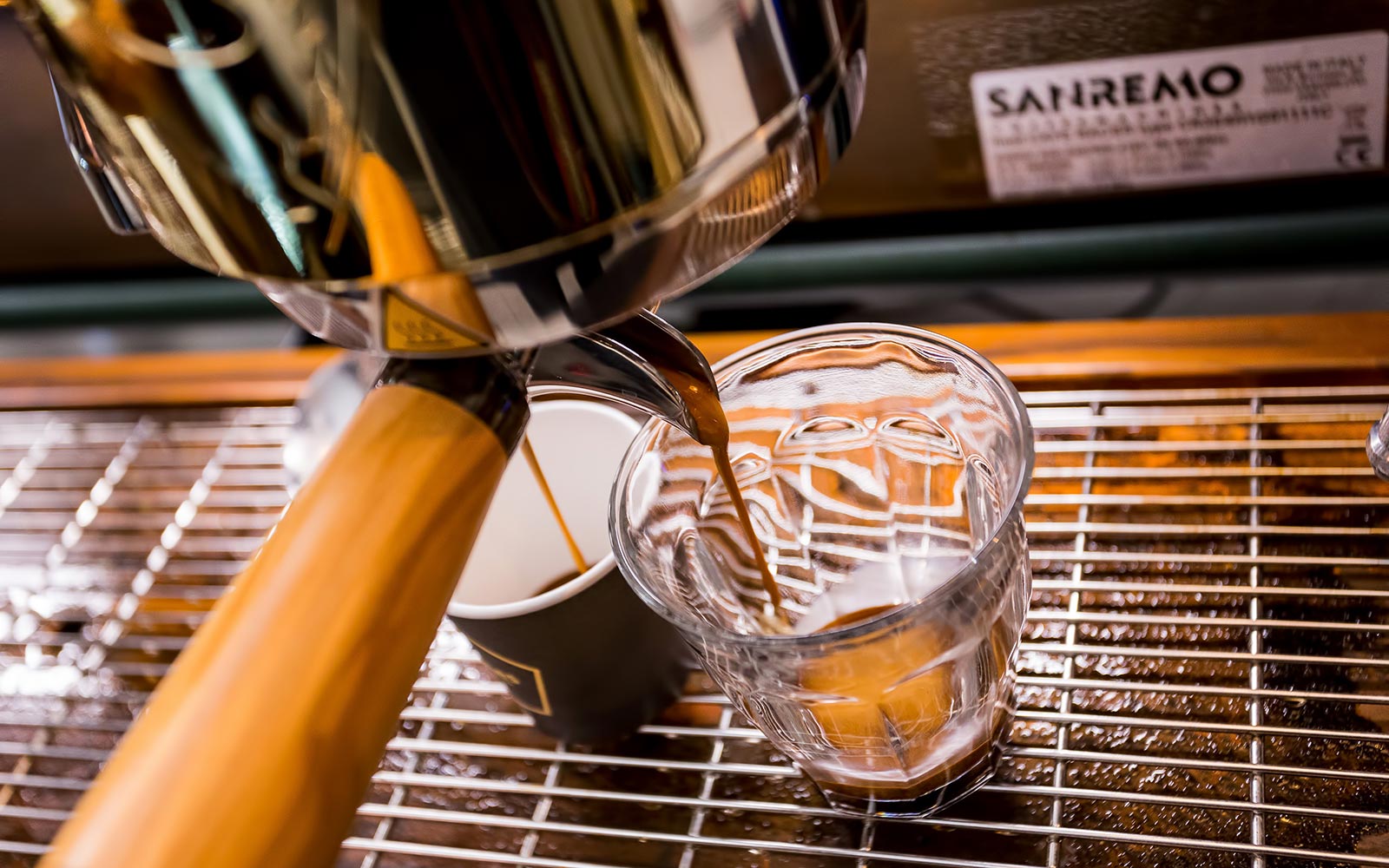 Expert baristas using the best available coffee machines